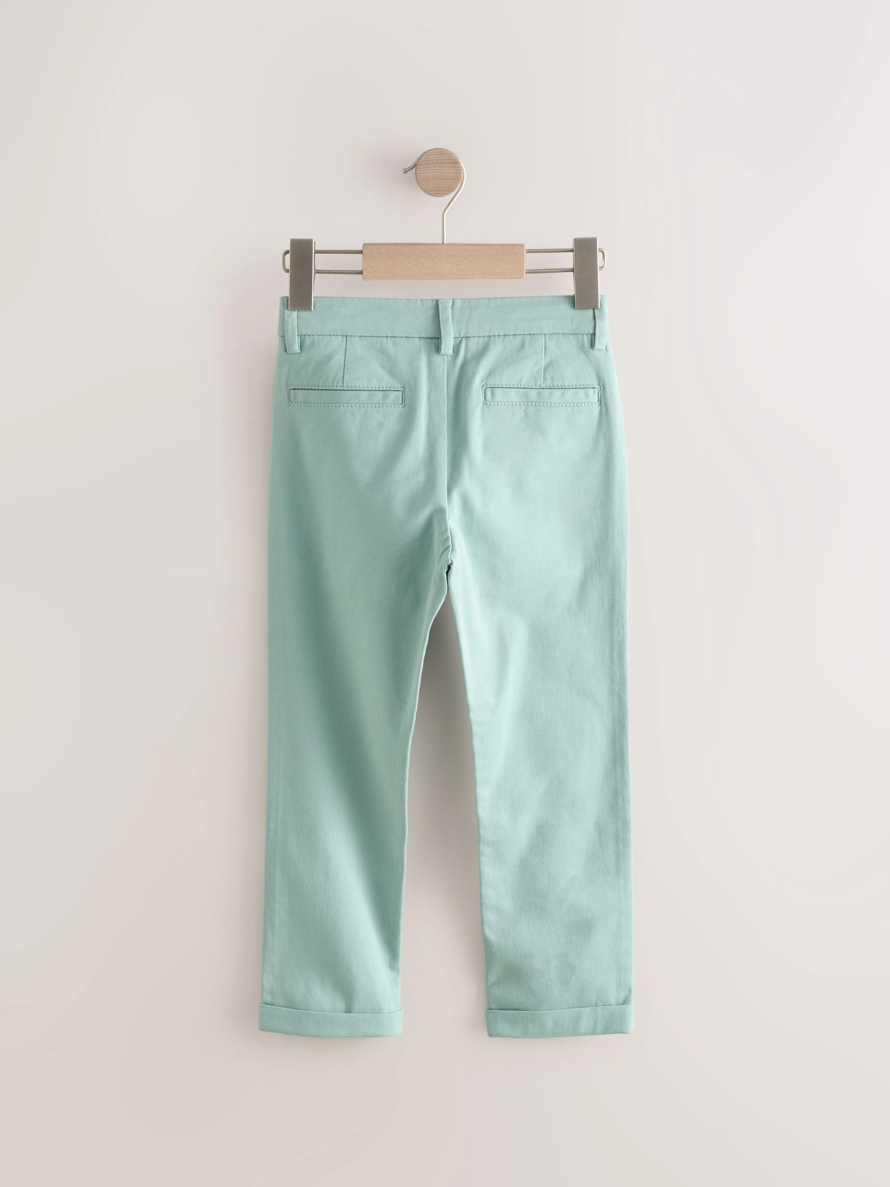 Licht mineraalgroen - Stretchy chino's (3-16jr)