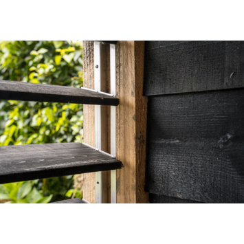 Draaibare lamelgeleider wit RVS 165 cm 2 stuks