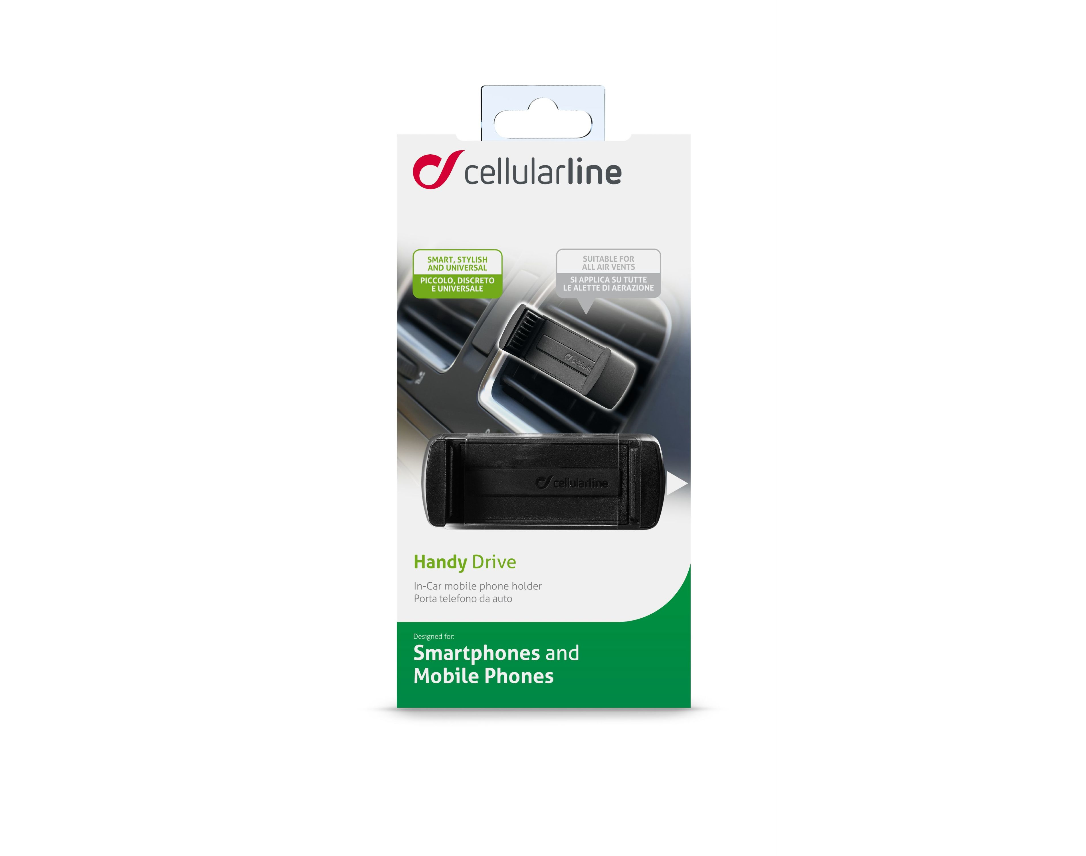 SUPORTE PARA CARRO CELLULARLINE HANDY DRIVE PRETO