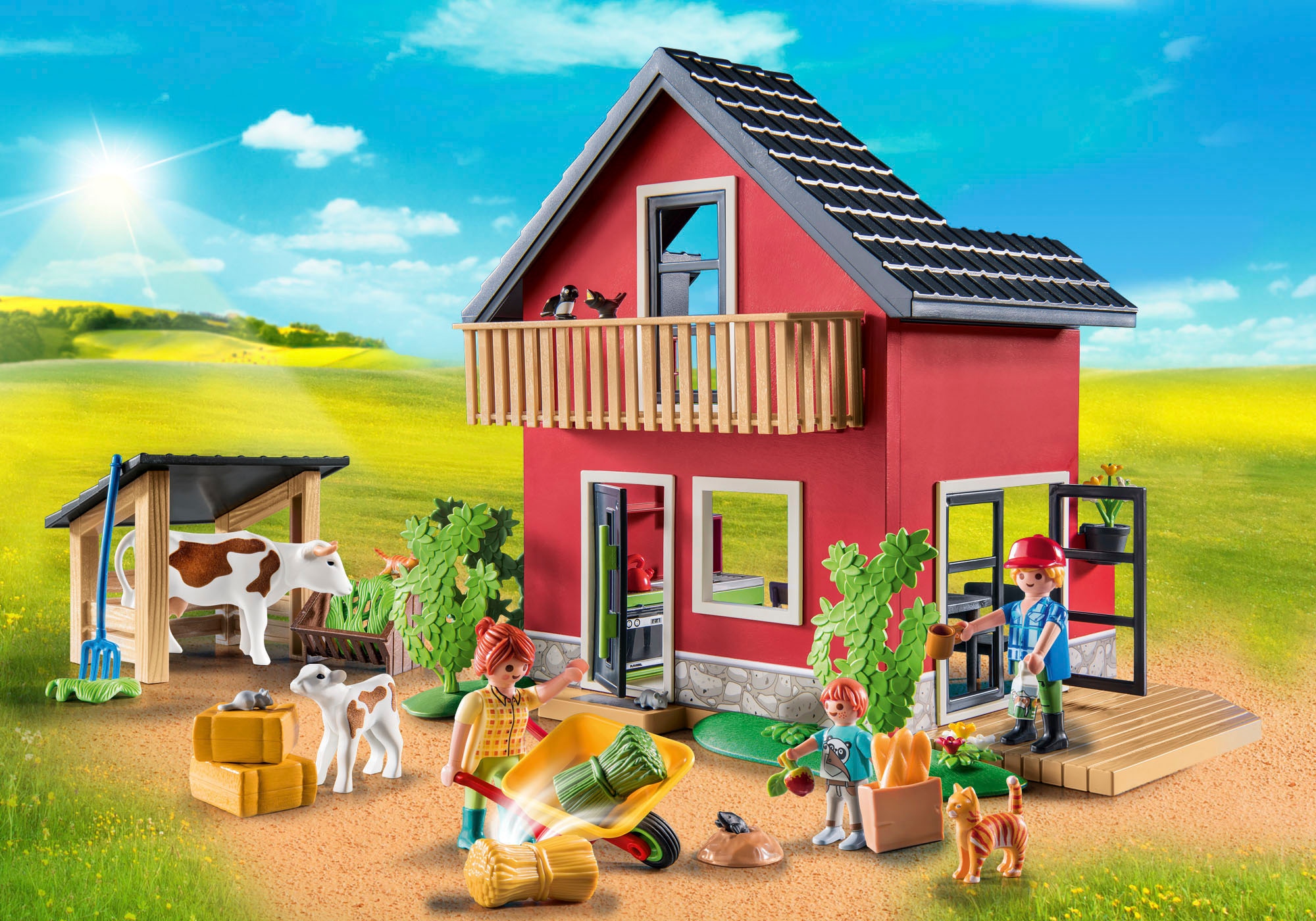 Playmobil® Konstruktions-Spielset »Bauernhaus  (71248), Country« teilweise aus recyceltem Material; Made in Germany