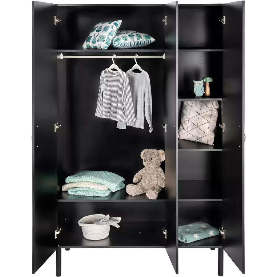 Schardt Kinderzimmer Melody Black 3-türig