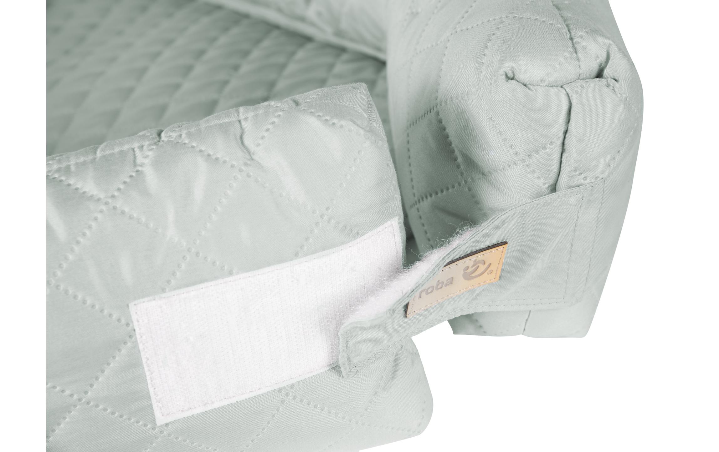Babynest Babylounge 3in1 Frosty GreenAls Reisebett, Bettschlange oder Wickelauflage