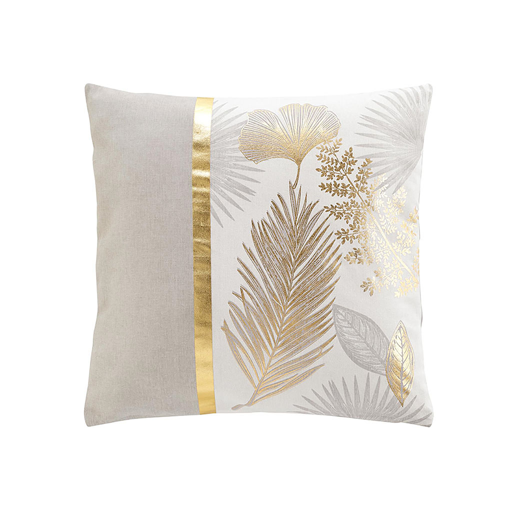 Coussin MELISSE poly coton pompons 45x45cm