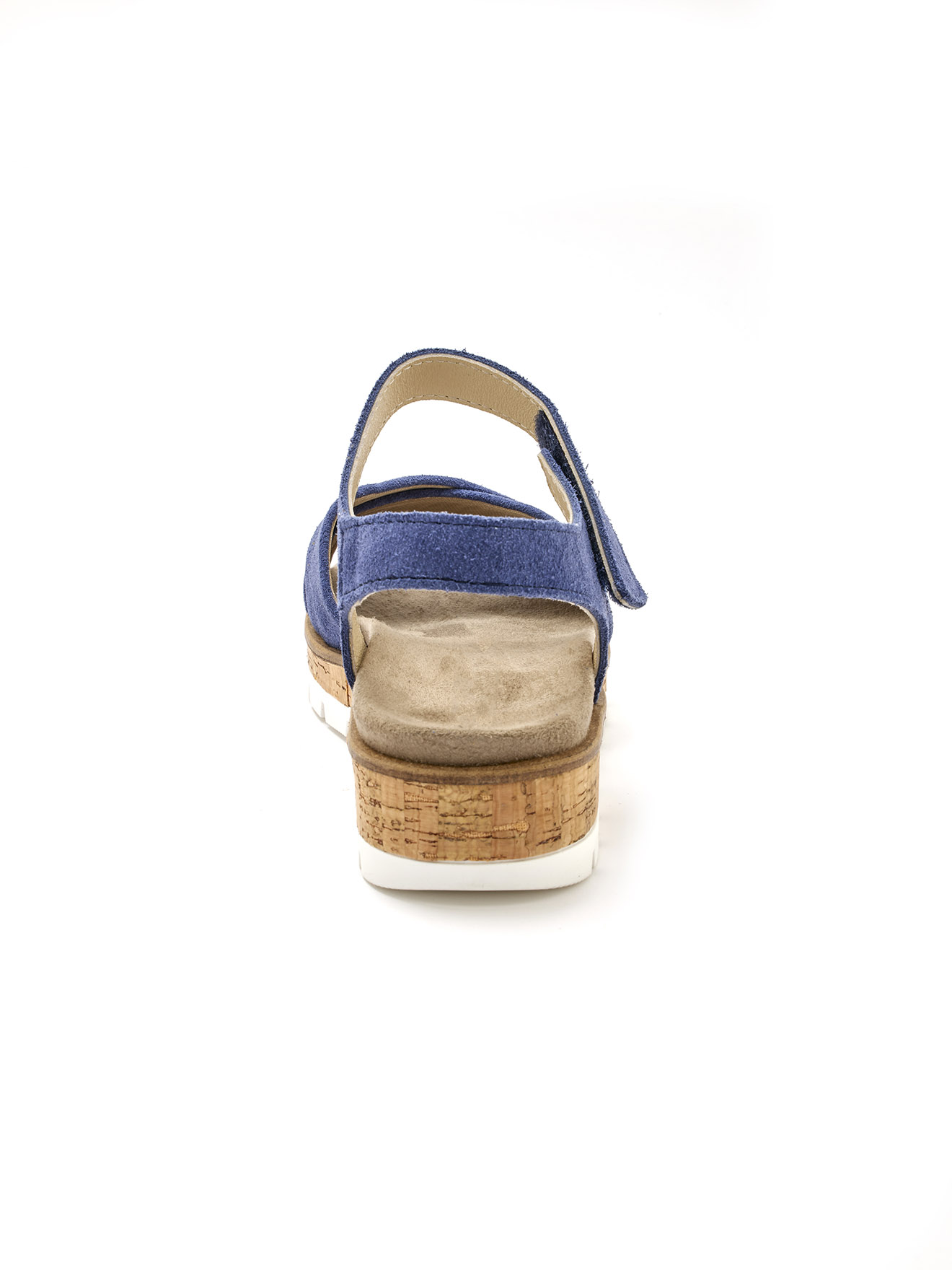 Sandales cuir et textile à scratch