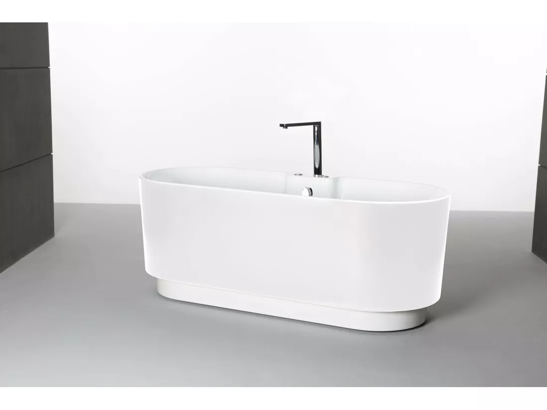 Baignoire Balnéo Îlot UKIO WHITE Bulle L. 175 x l. 75 cm, by SPALINA