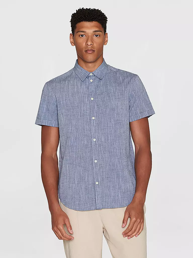 KNOWLEDGE COTTON APPAREL Hemd blau