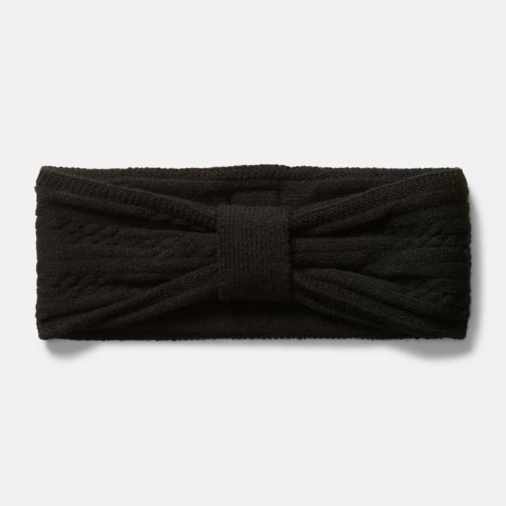 Faixa de cabelo canelada com efeito degradê para mulheres, na cor preta.