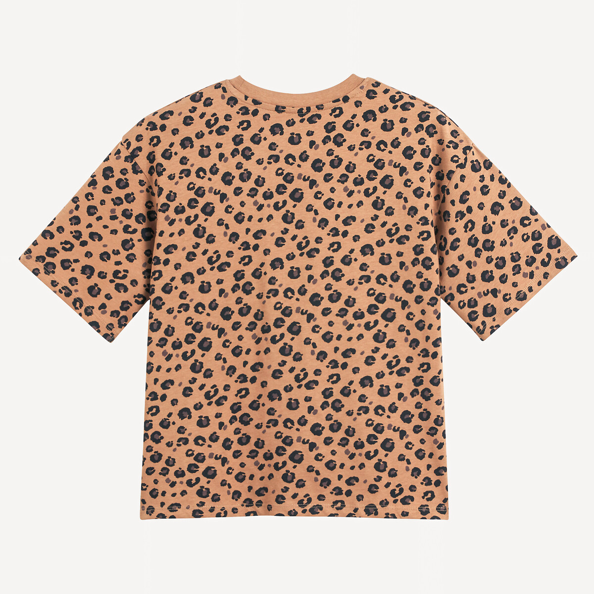 COLEÇÃO LA REDOUTE<br>Camiseta de manga curta com estampa animal, tamanhos de 18 meses a 14 anos