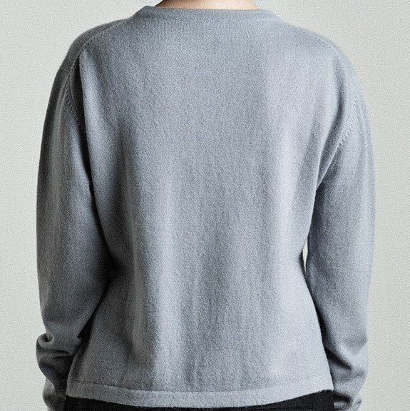 Kaschmir Strickpullover brau grau