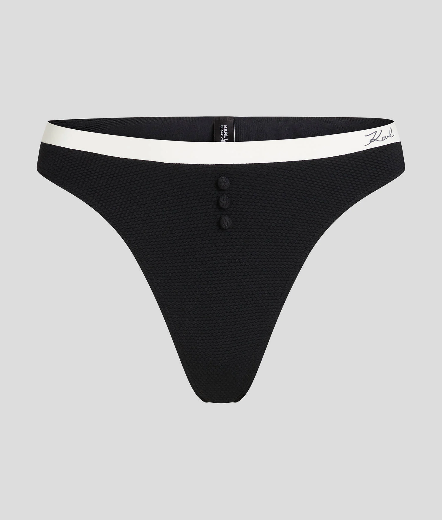 BAS DE BIKINI MONOCHROME - Blanc/Noir