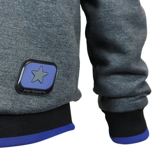 Harisson - Sweat zippé à capuche enfant Stingray Kid Fit Gris / Noir