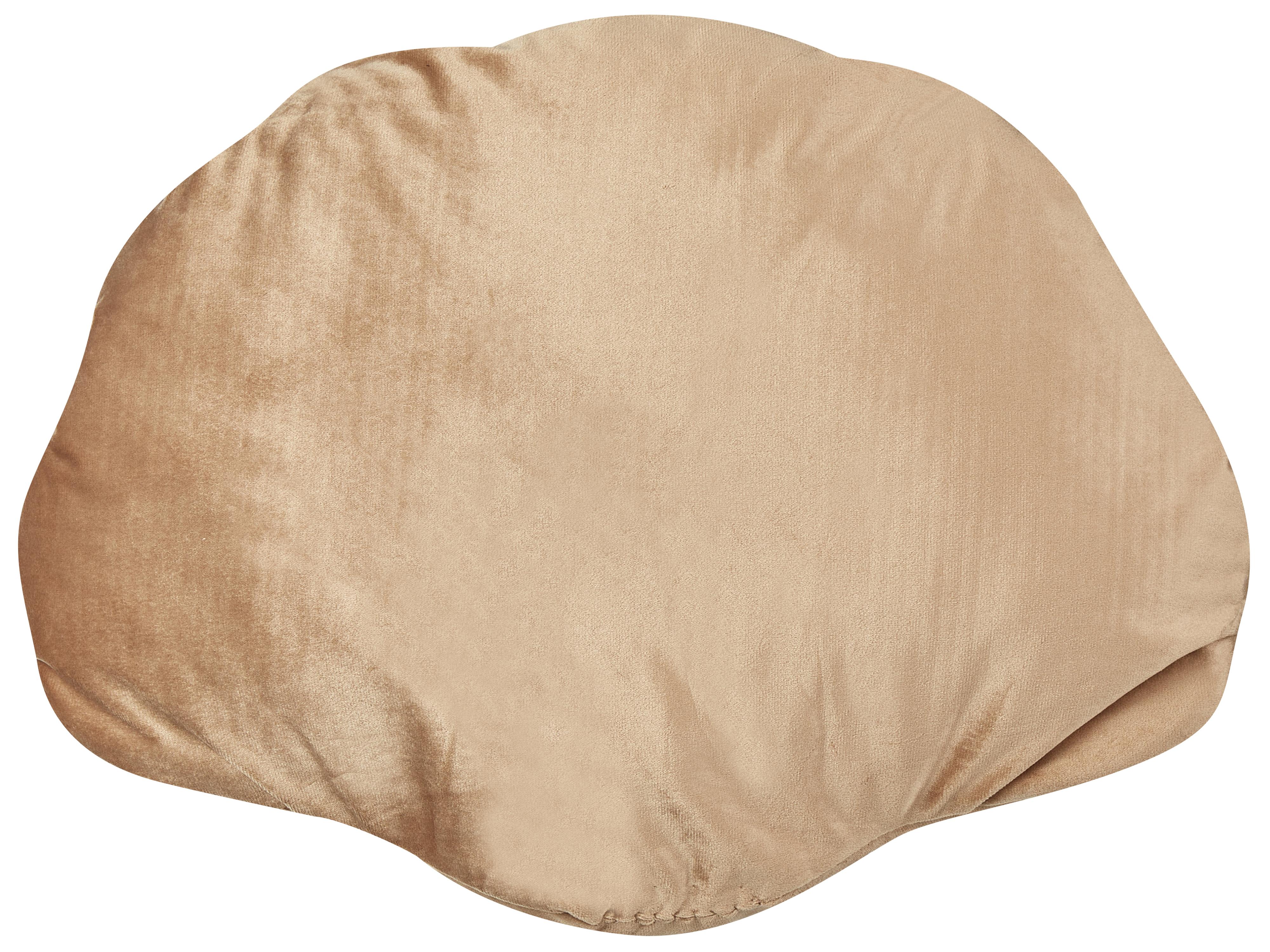 Set van 2 sierkussens CONSOLIDA Fluweel 47 x 35 cm Zandbeige effen