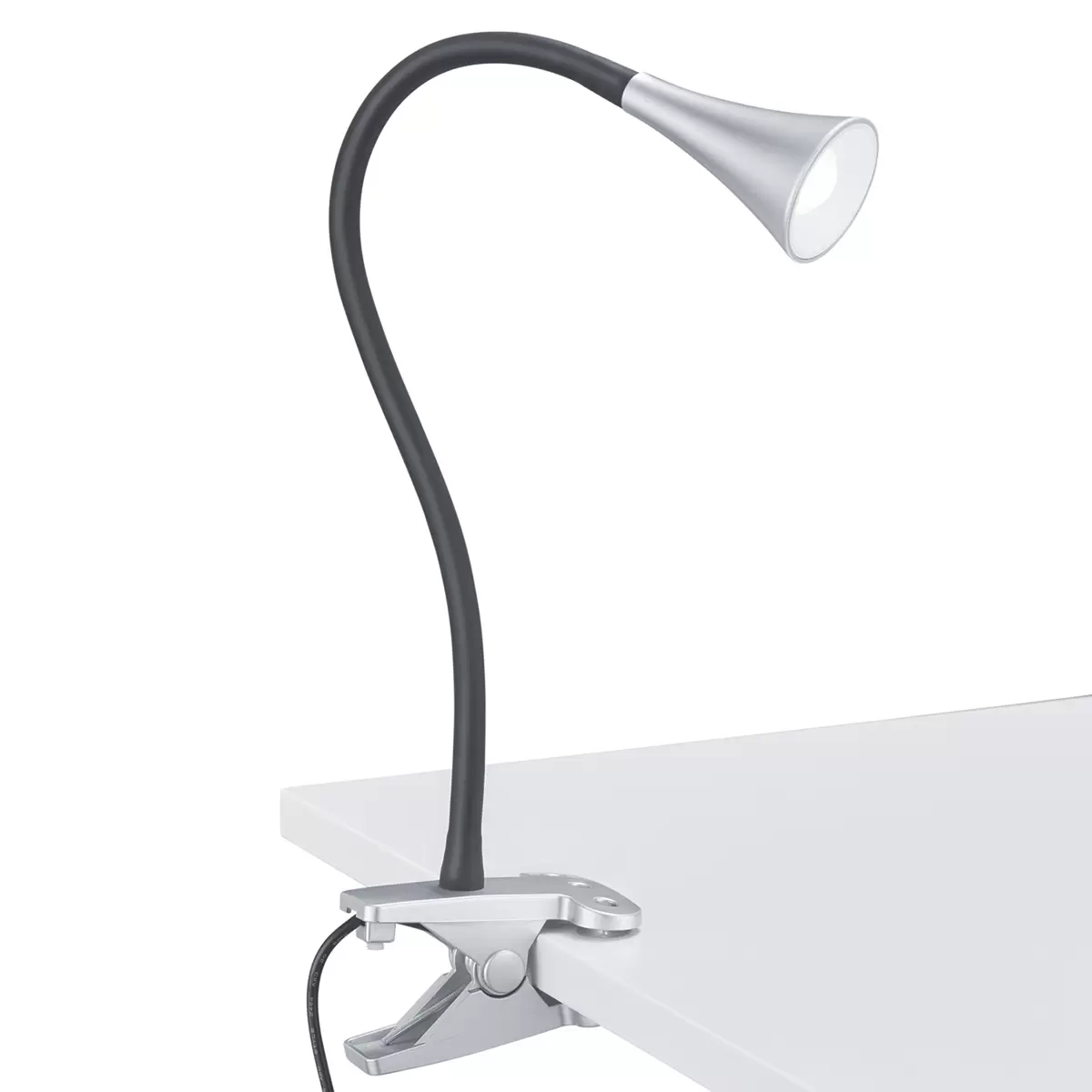 LED-Klemmleuchte Viper silber,schwarz
