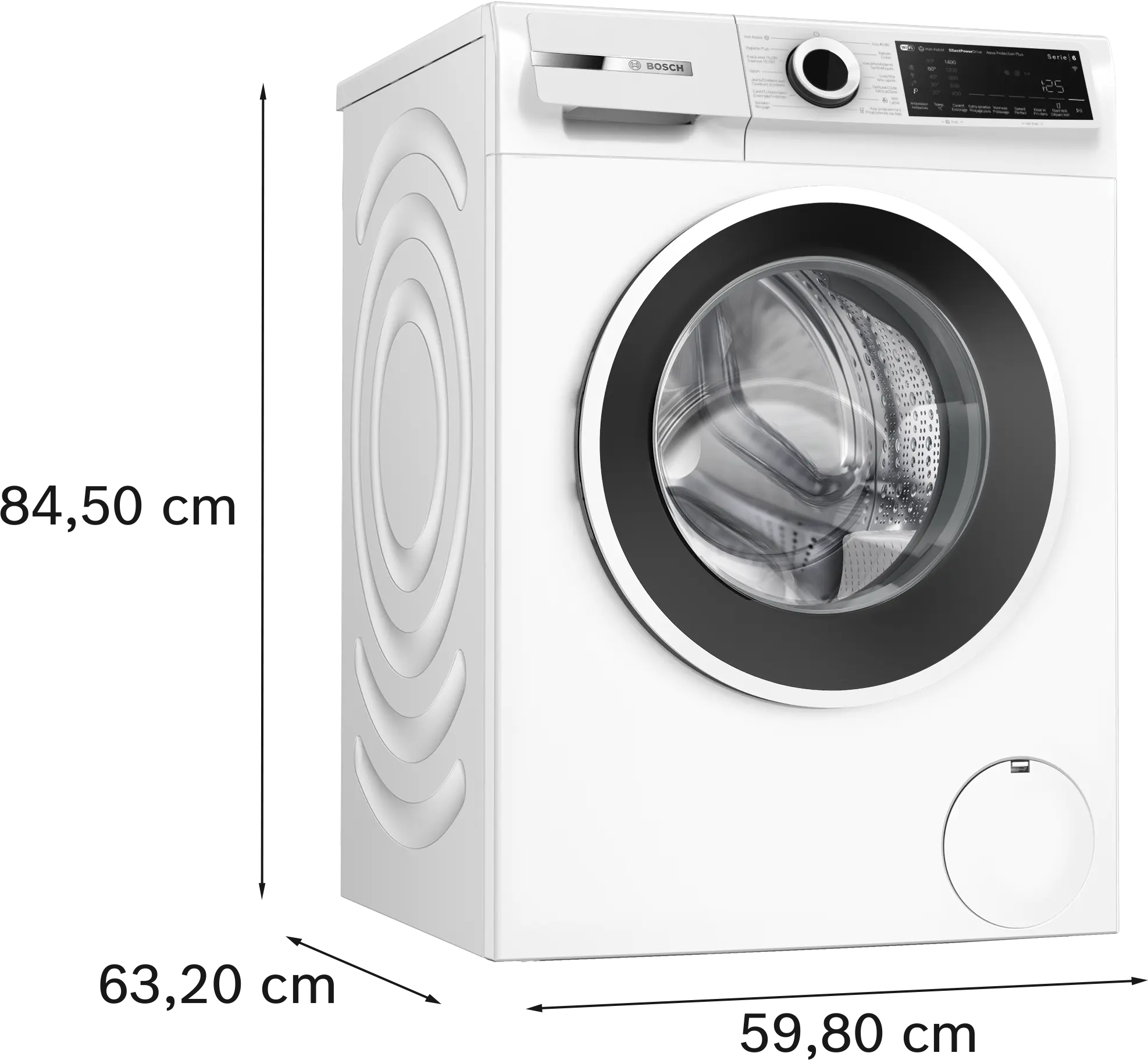 Serie 6 Wasmachine, voorlader 8 kg max. 1400 rpm