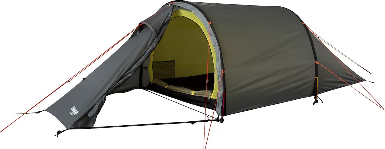 Romsdal 2-Pers Telt Solid Light Grey / Bright Magm