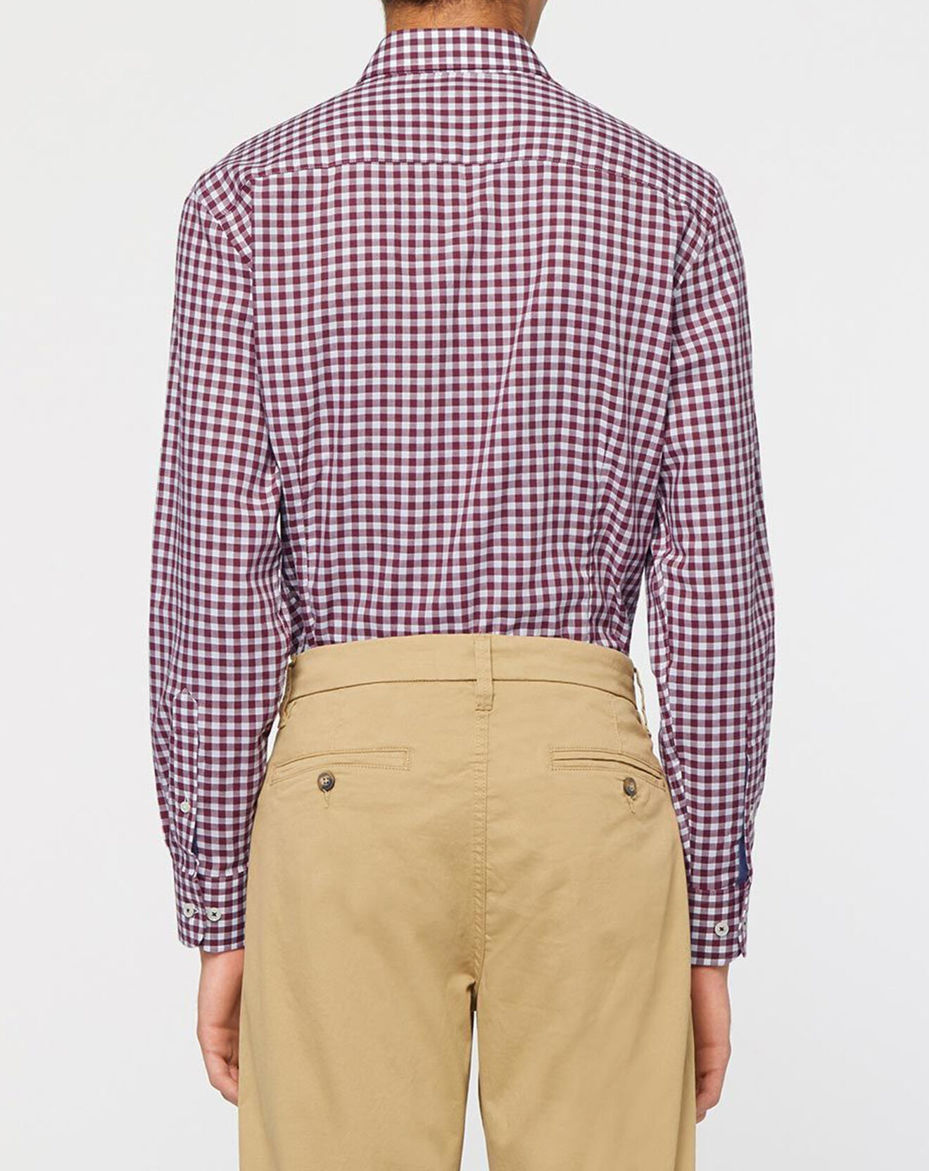 Hackett London Chemise Slim Fit à imprimé vichy rouge/blanc