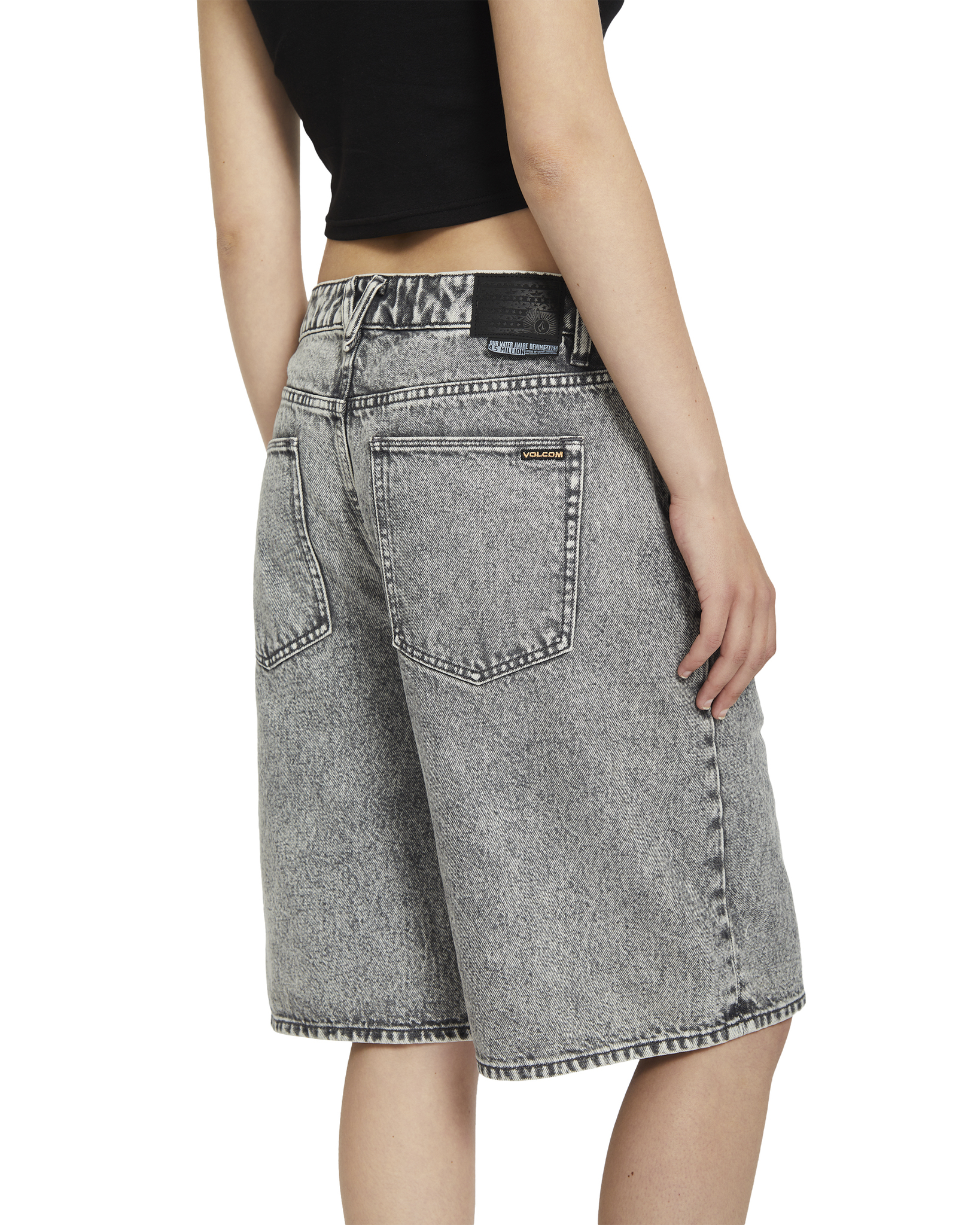 Volcom Beeggy Denim Short Grey Vintage