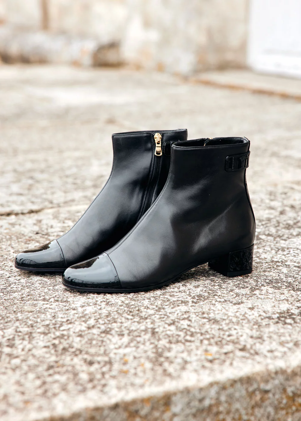 BOOTS JASMIN CUIR NOIR