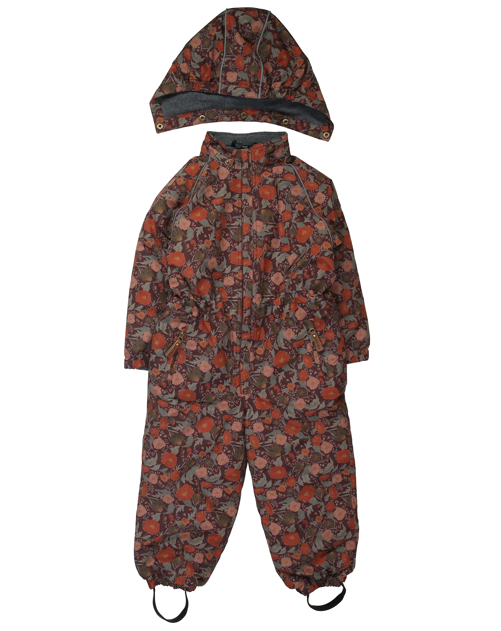 Schneeanzug JR - FLORAL in decadent chocolate