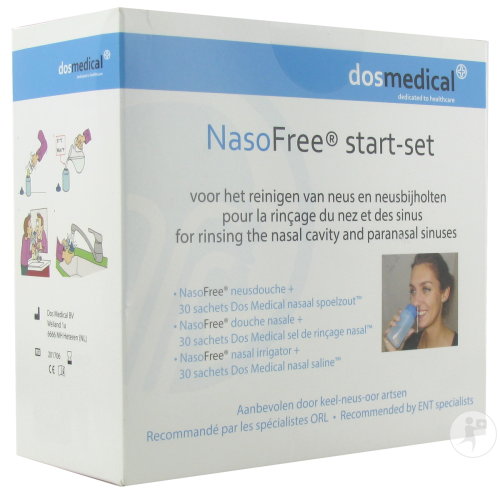 NasoFree Start-Set Douche Nasale + 30 Sachets De Sels