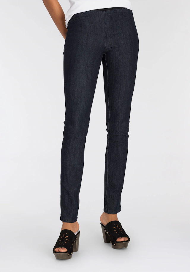 Arizona Skinny-fit-Jeans , extra-enger Schnitt,  komfortable Leibhöhe,  Used-Look-Waschung