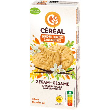 Céréal Zonder Suikers Koekjes Sesam & Vanillesmaak 132 g