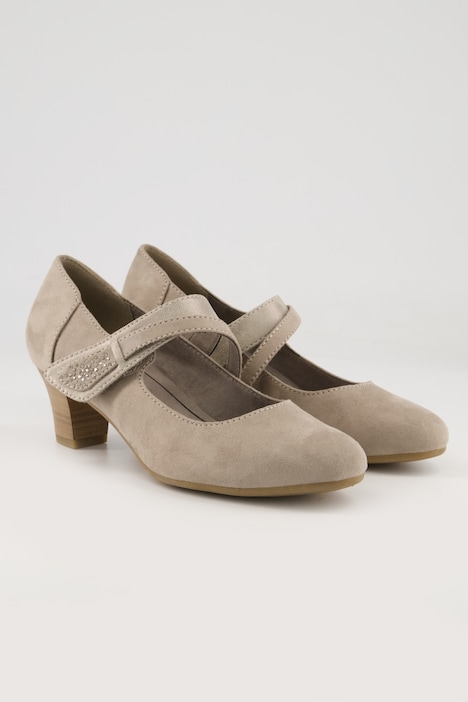 Spangenpumps, Jana Shoes, Lederoptik, recycelt, Weite H