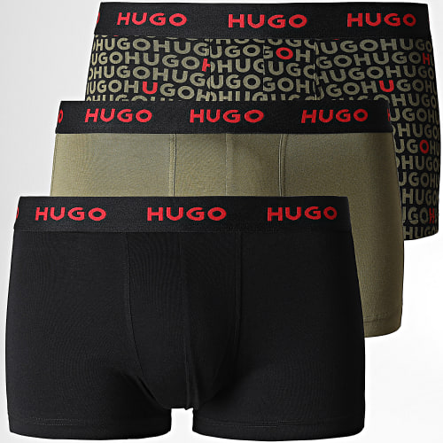 Lot De 3 Boxers 50480170 Noir Vert Kaki