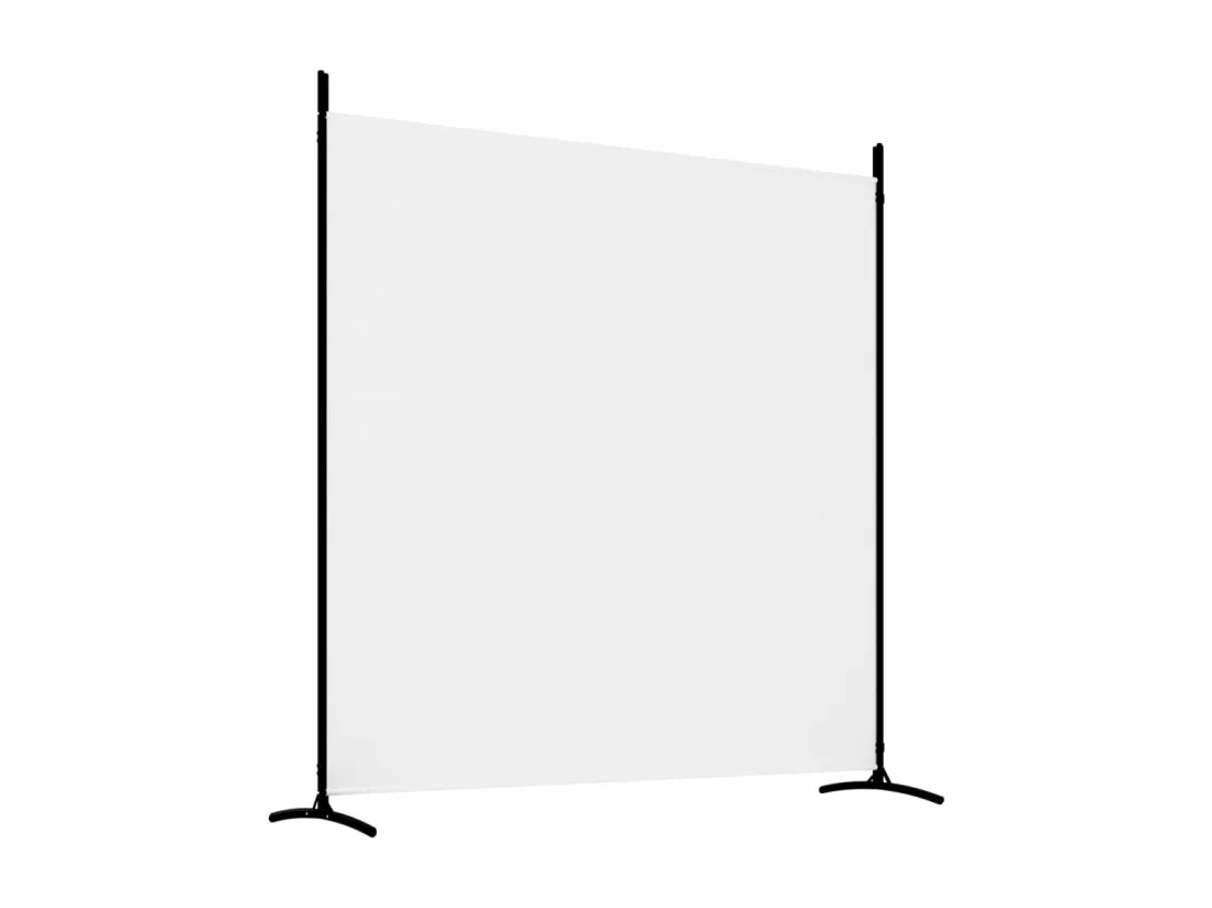 Cloison de séparation 3 panneaux Blanc 525x180 cm Tissu