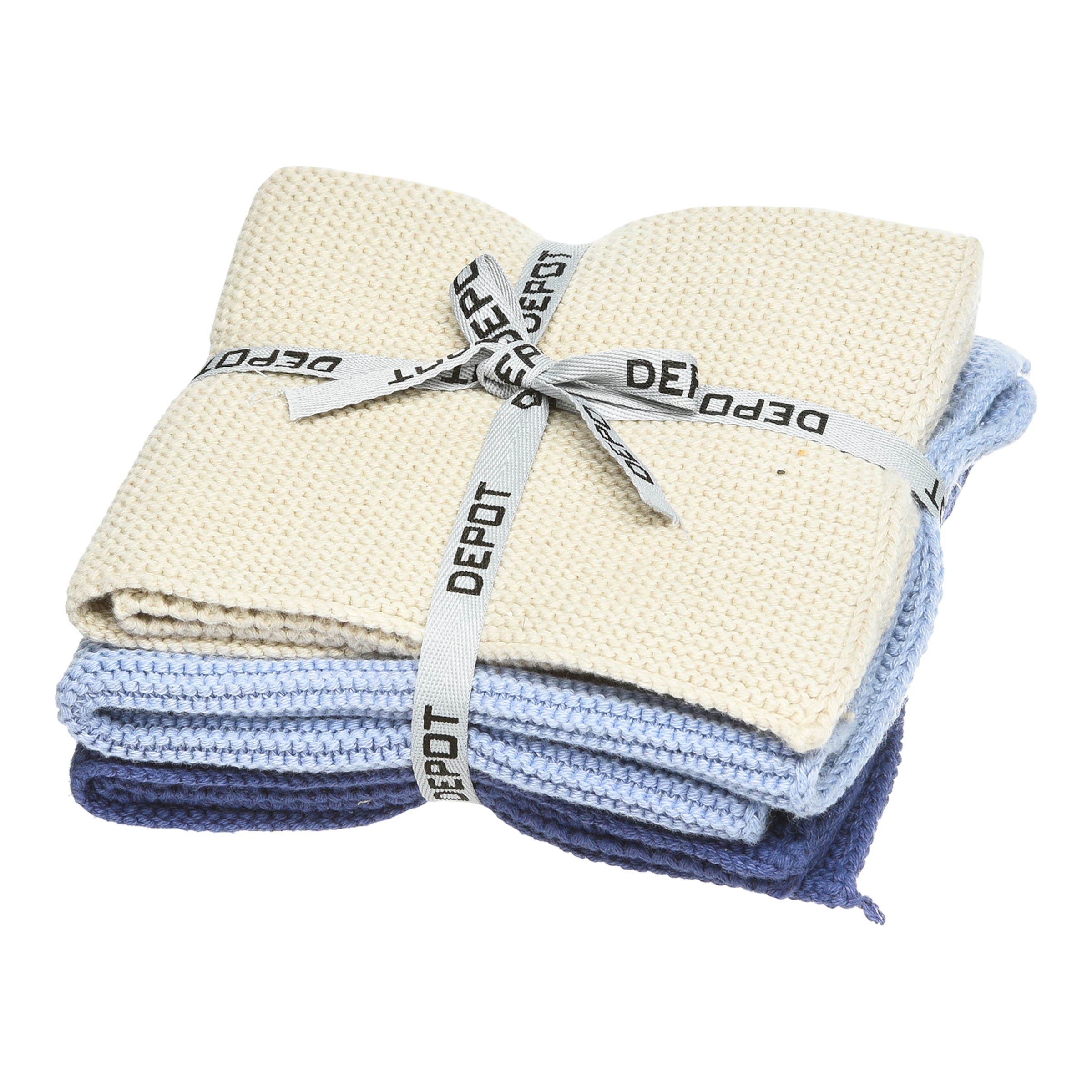 blau, L 28 x B 28 cm, 3-teilig
