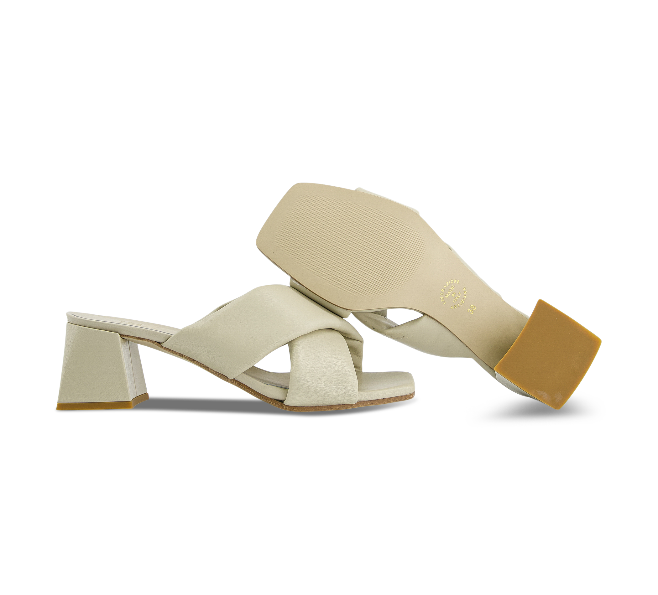 1874 by Walder Pantoletten beige/taupe