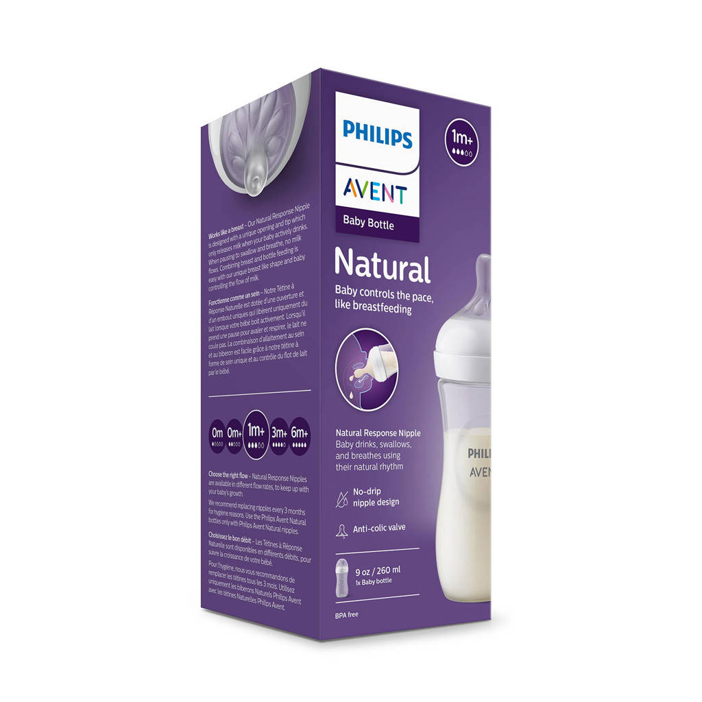 Voorkeur voor oude speenNatural Response babyfles - 260 ml (1 fles)
