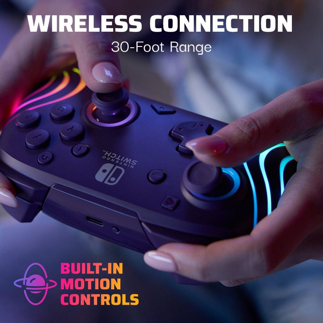 PDP Afterglow™ Wave Nintendo Wireless Controller: Purple with Motion