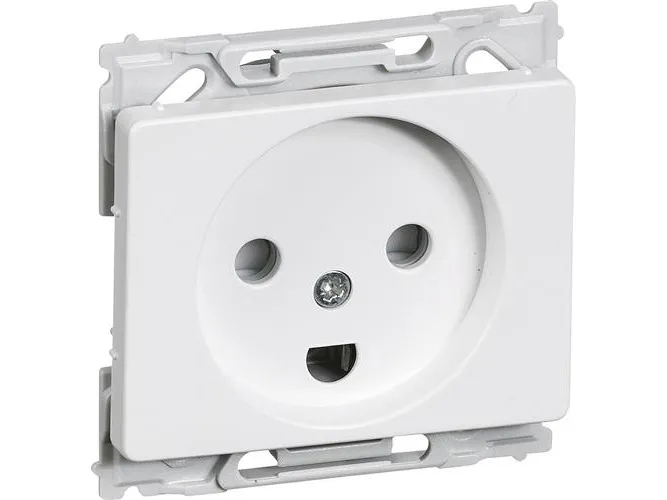 LAURITZ KNUDSEN OPUS® 66 stikkontakt 16A 2-pol med jord hvid.