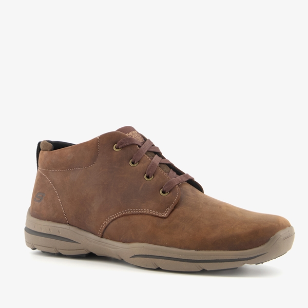 Skechers Harper - Melden leren heren veterboots