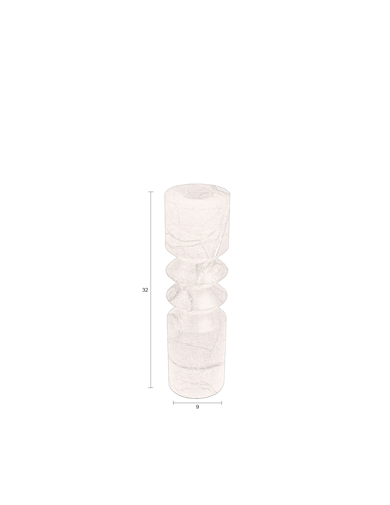 Kandelaar Satpura bruin Marble