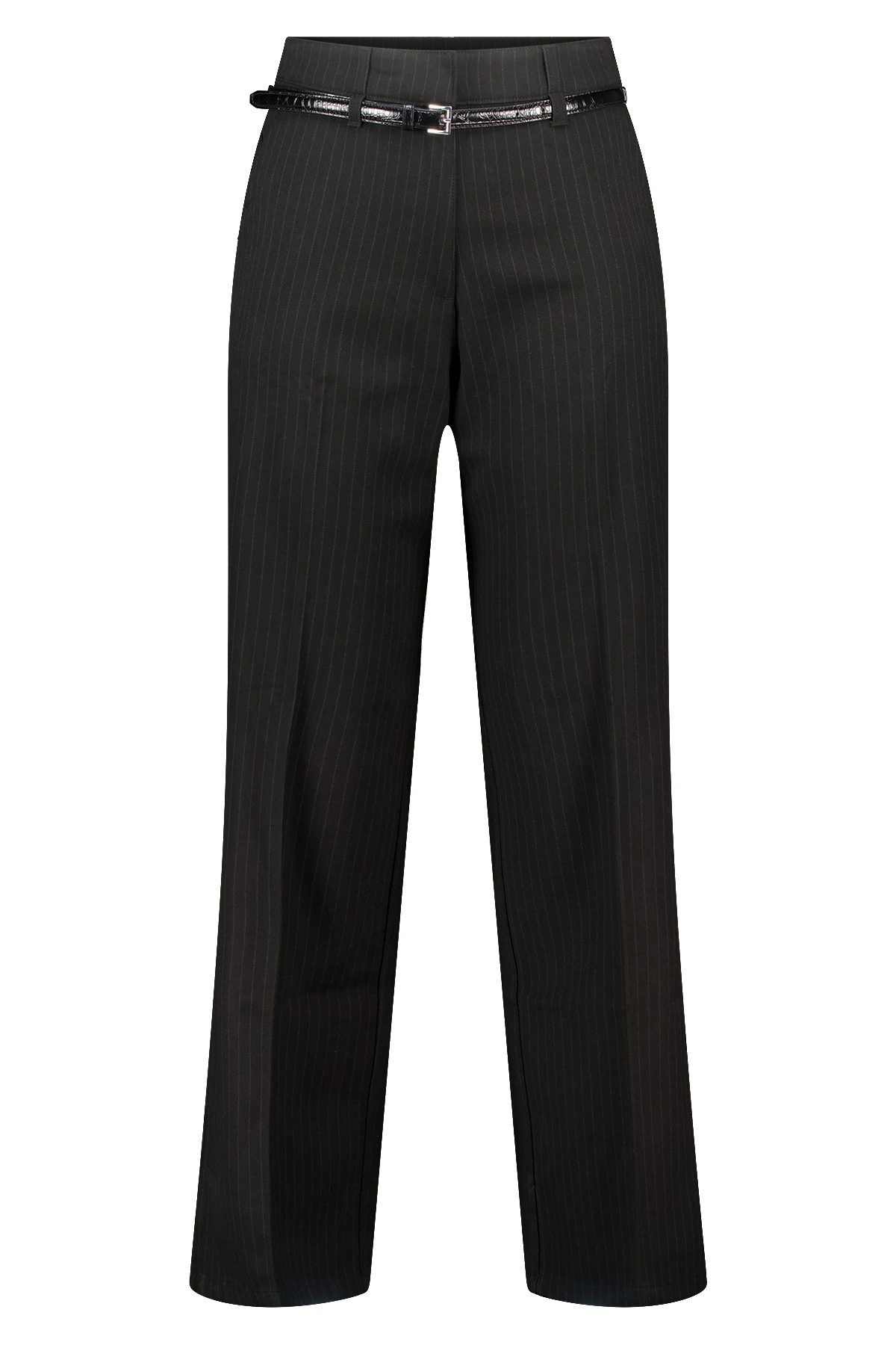 Pantalon met riempje Zwart