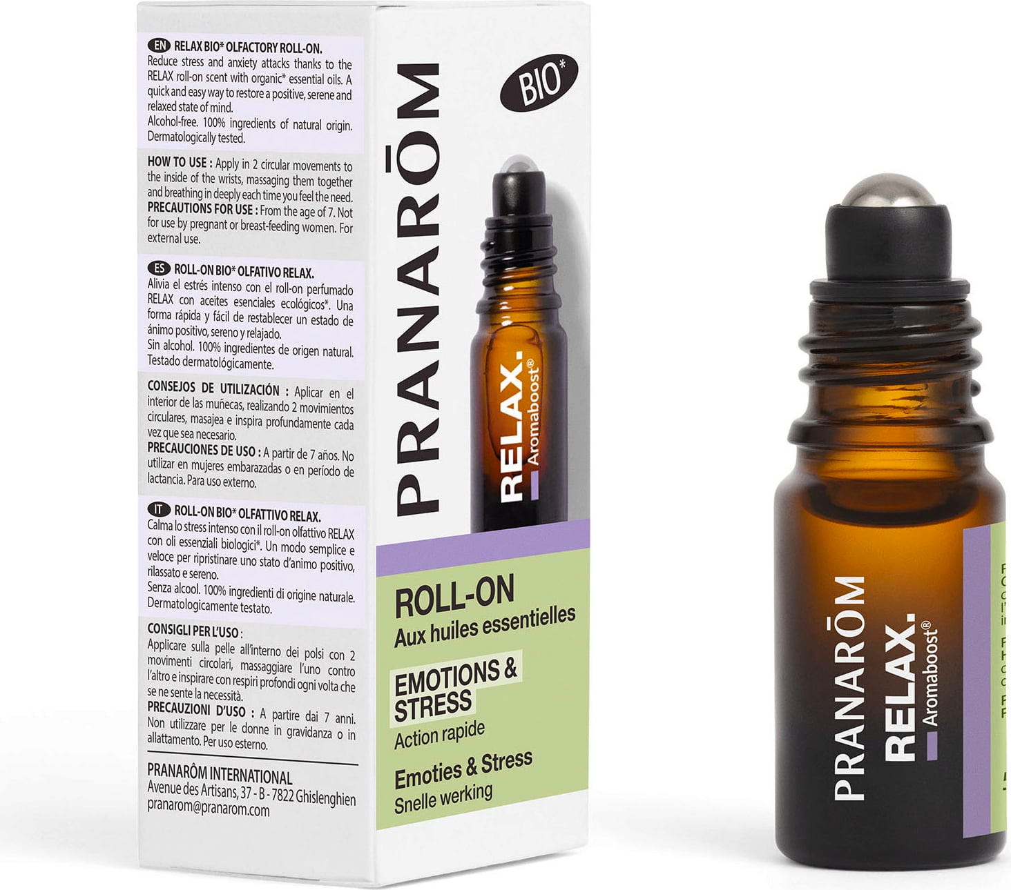 Pranarôm  Bio Aromaboost Relax Roll-On, 5 ml