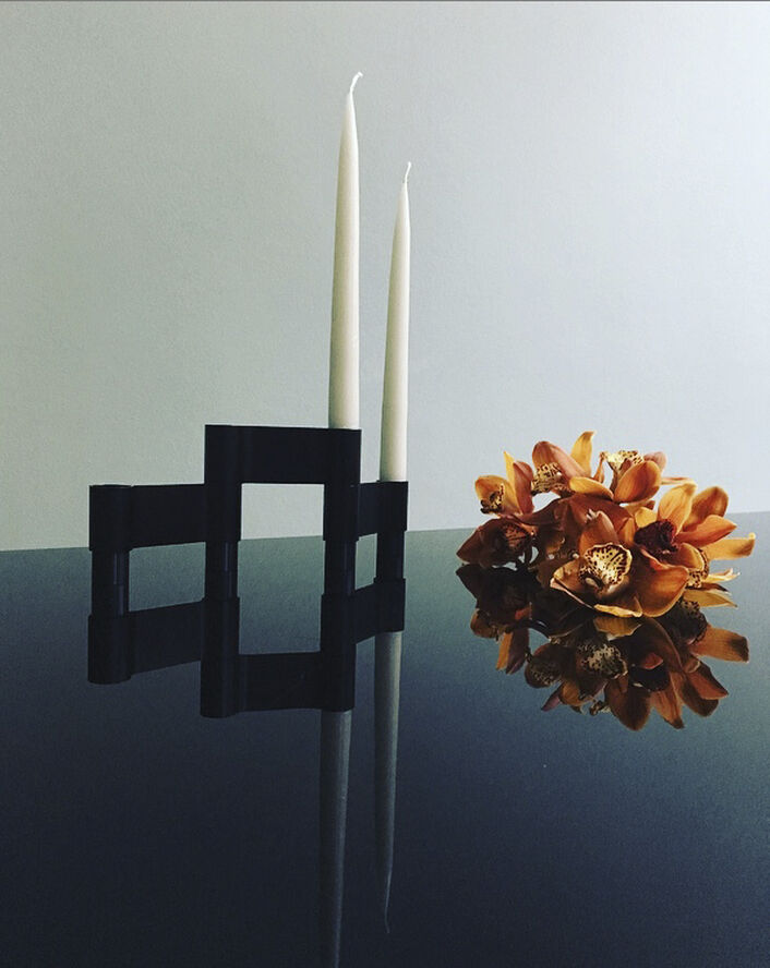 Studio About LINK, CANDLE HOLDER, BLACK ANODIZED, 11060B 111