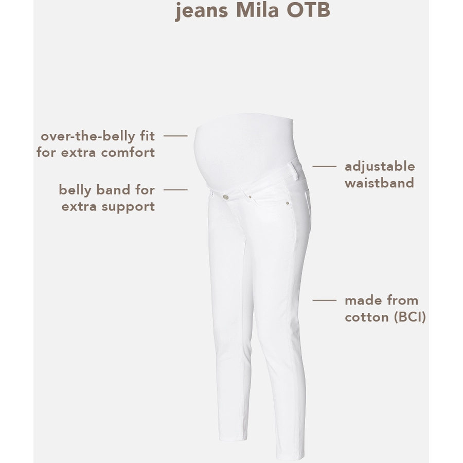 Noppies Slim Umstandsjeans Mila 78 Optical White