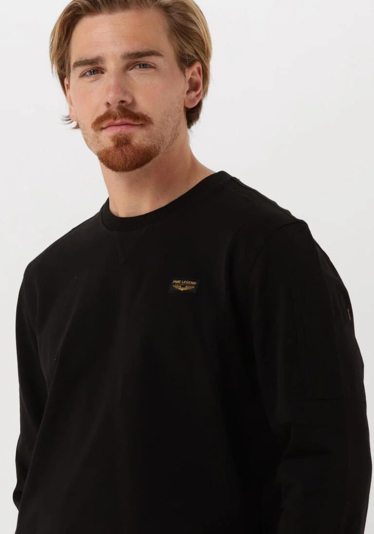 PME LEGEND zwarte pme legend trui airstripe sweat