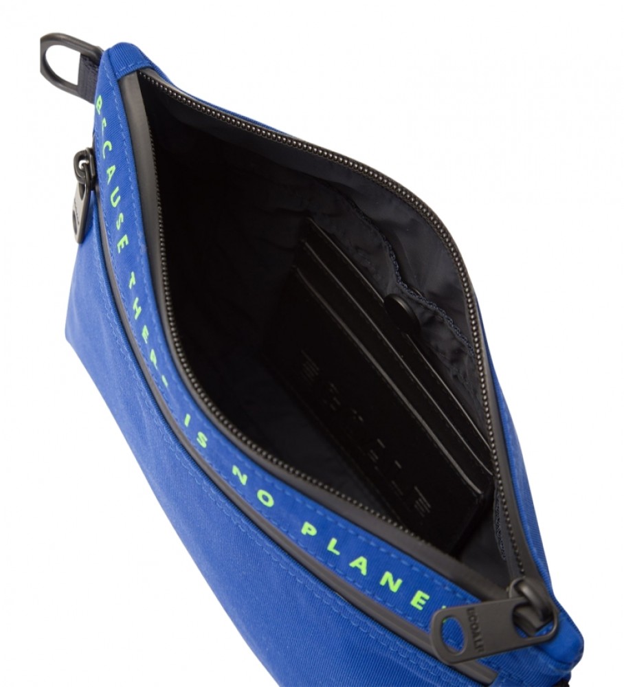 Bolsa de ombro azul com zíper duplo ECOALF Lupita Because