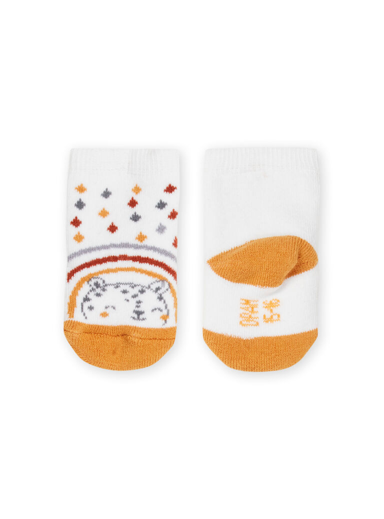 Chaussettes courtes blanches en bouclette