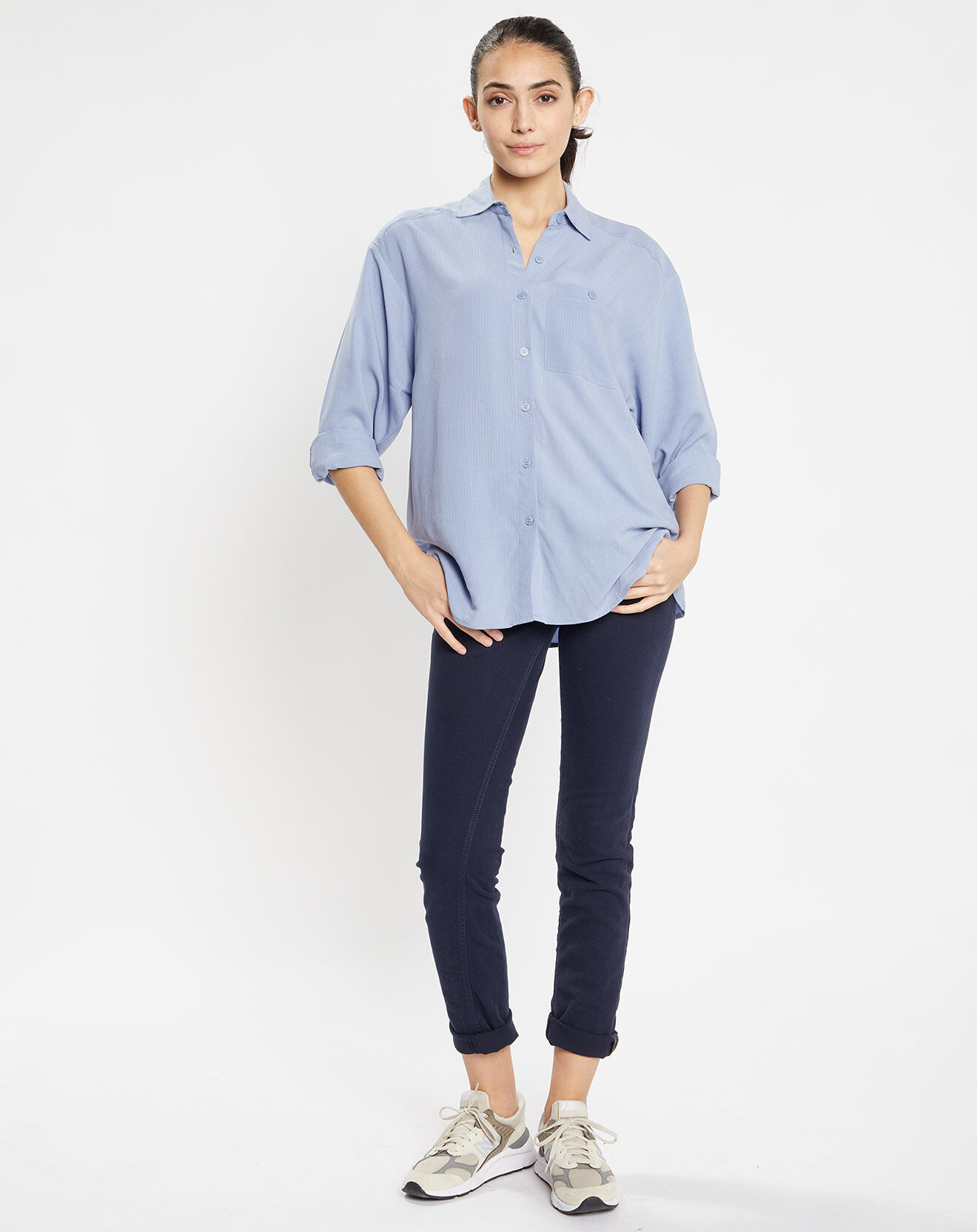 Galeries Lafayette Chemise Paros bleu moyen