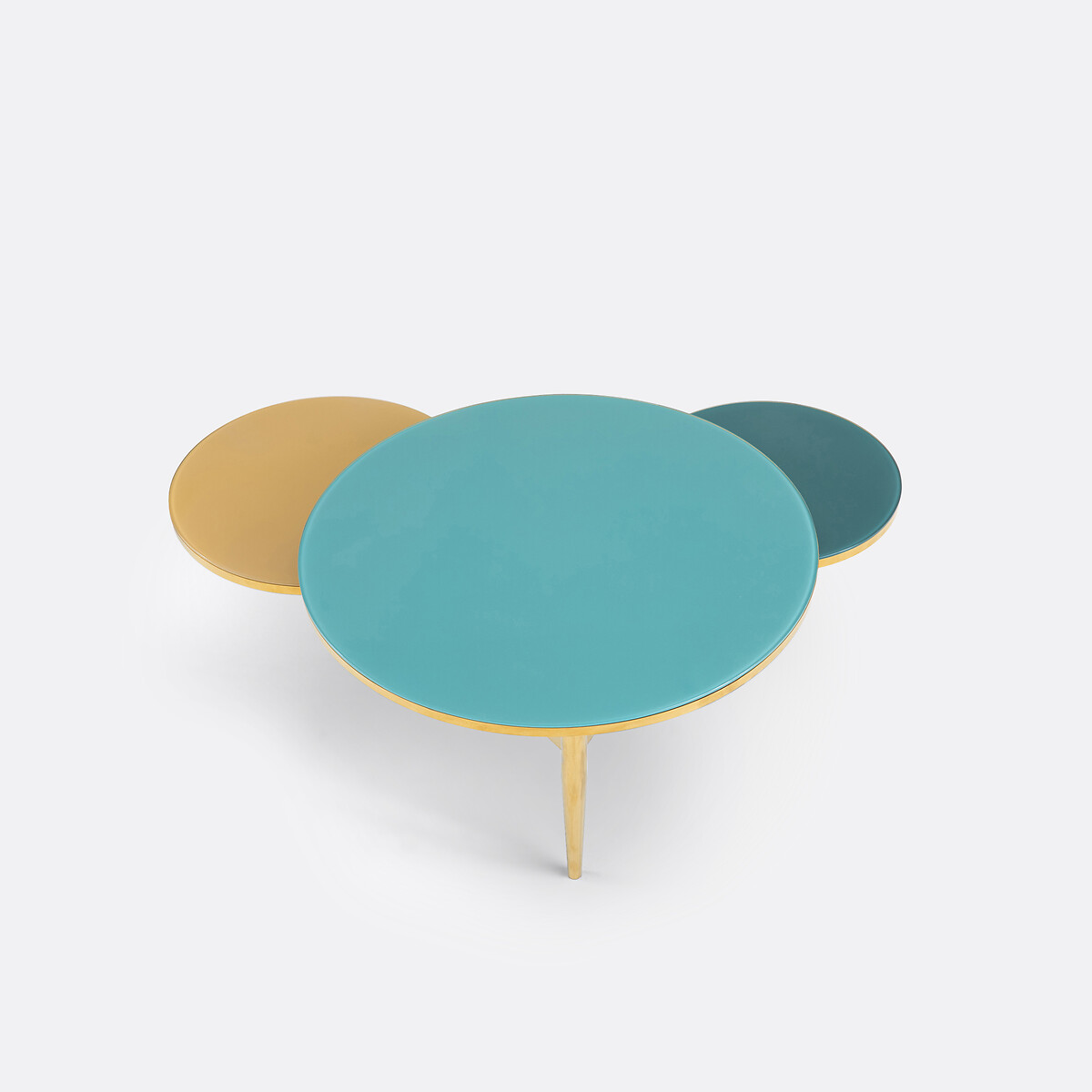 LA REDOUTE INTERIEURS<br>Mesa de centro com 3 tampos de vidro temperado Ruben