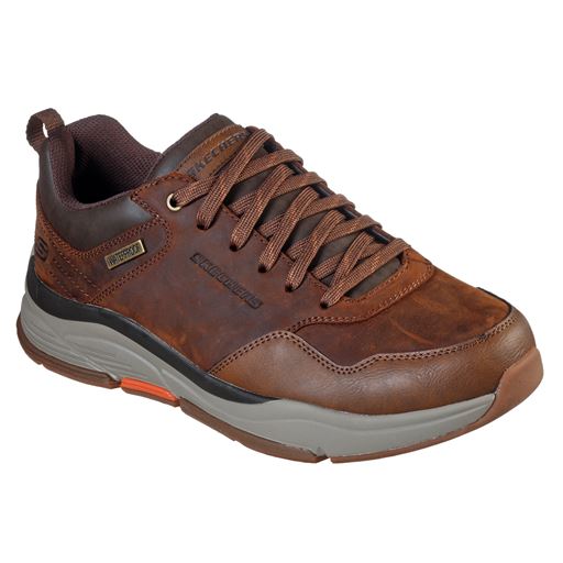 Skechers Relaxed Fit Banago Waterproof Sneakers, Dark Brown, 47.5