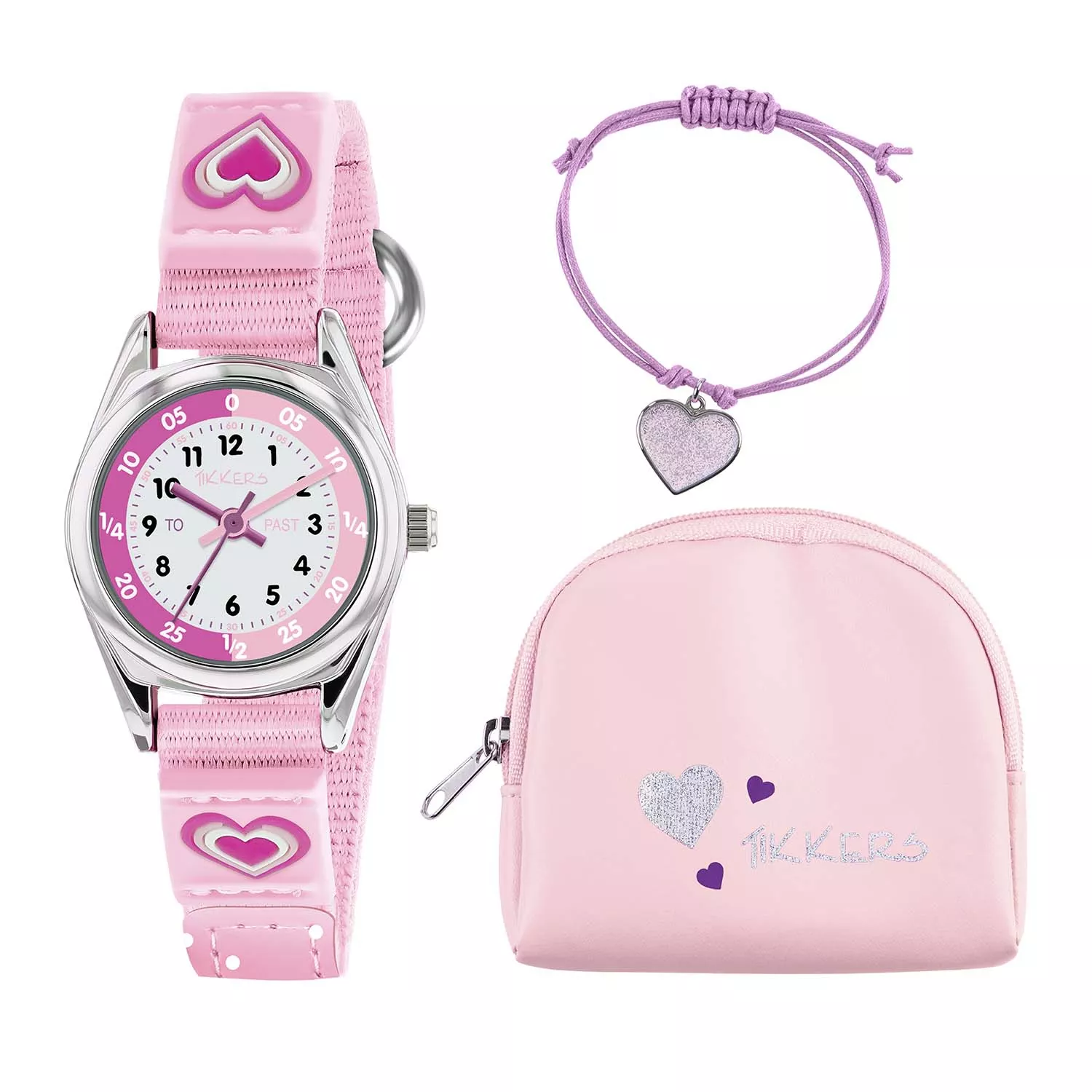 Tikkers Pink børneur Gavesæt ATK1031
