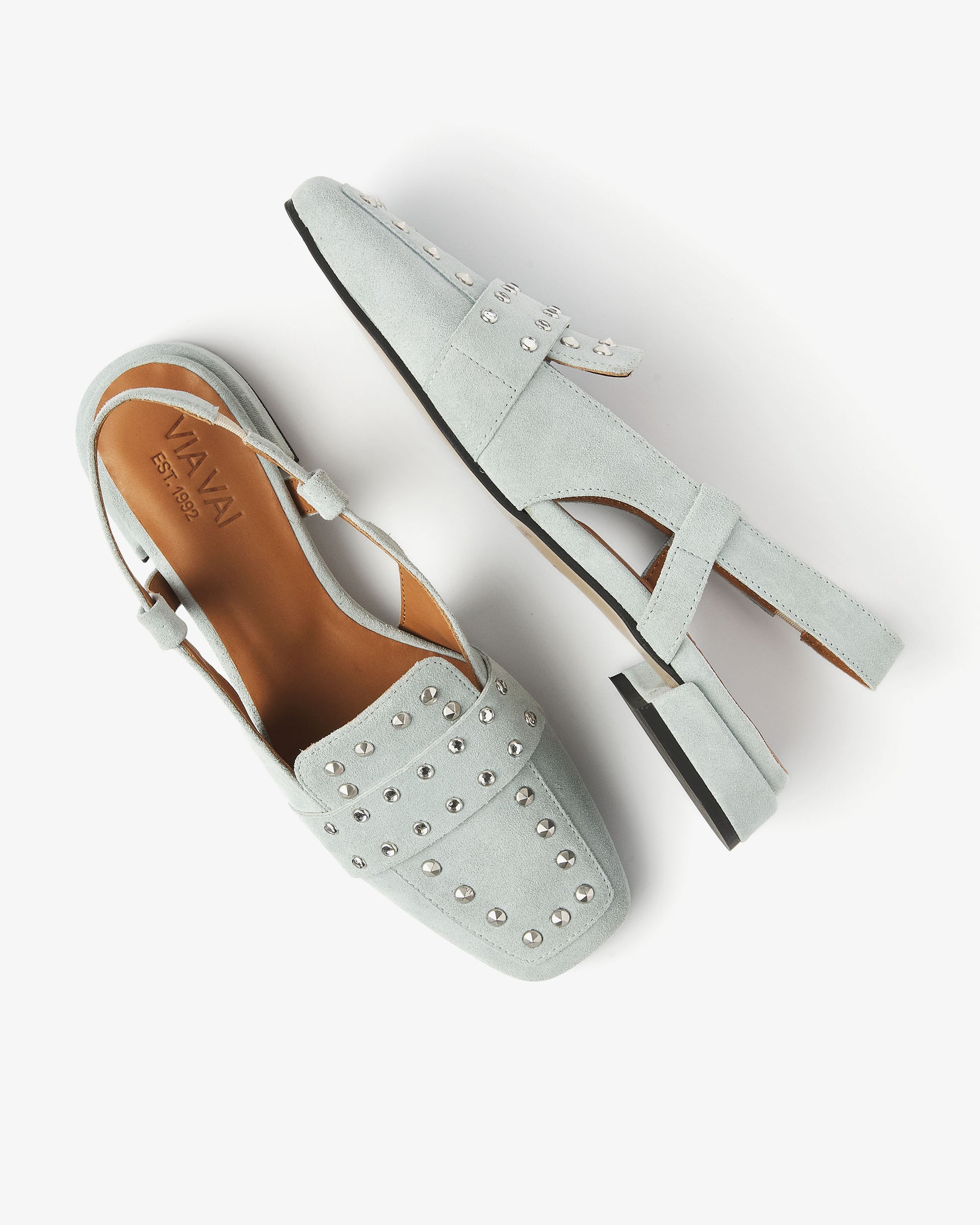 VIA VAI blauwe slingbacks Julie Damian