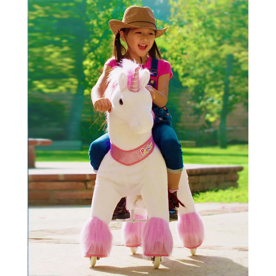 PonyCycle® Pink Unicorn mit Bremse - groß