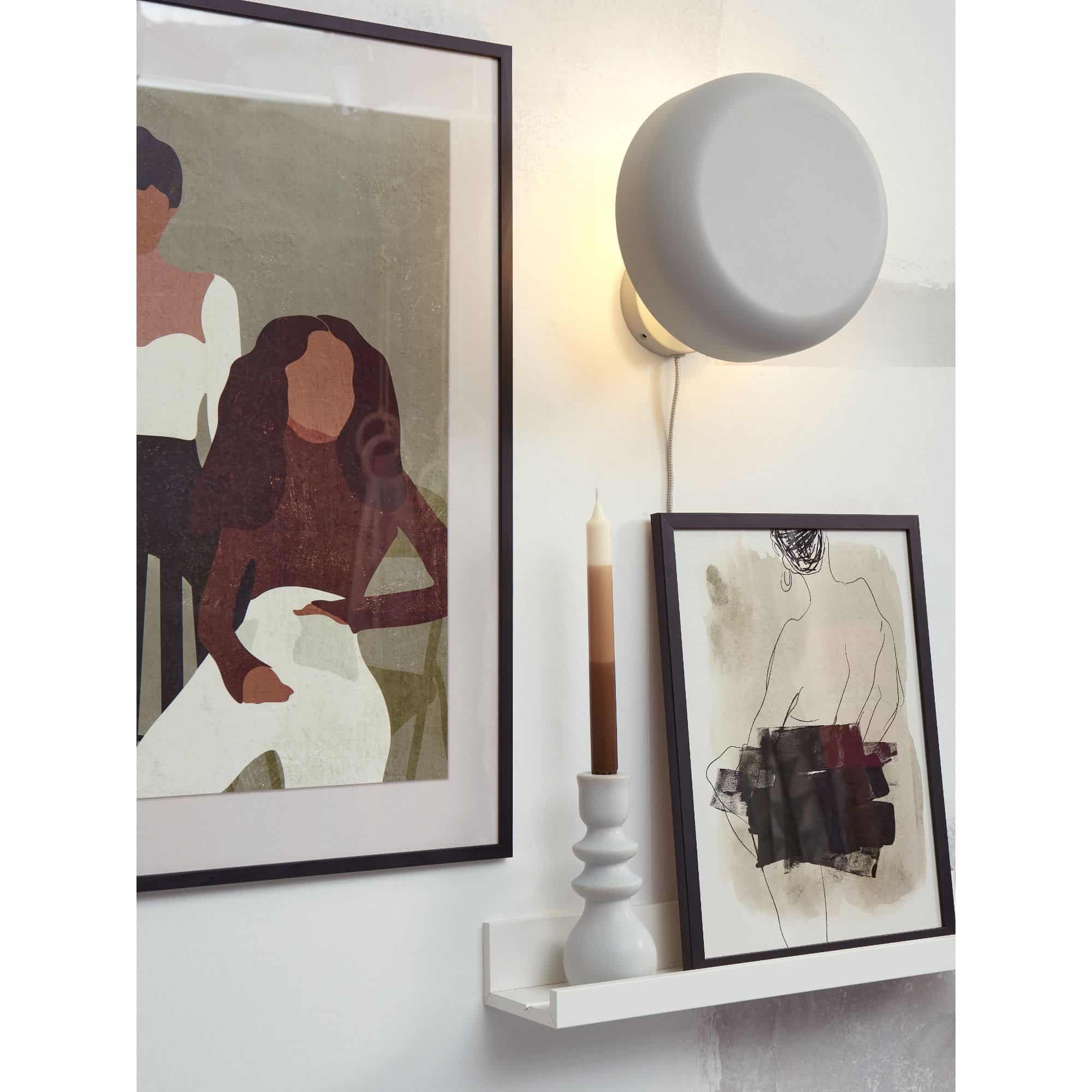 it's about RoMi Wandlamp Porto - Grijs - Ã25cm